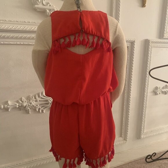 GB Girls. Size Small. Romper with Fringe Accent. Elastic Waist. B58 - Picture 6 of 7